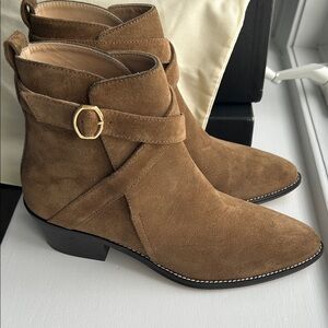 Banana Republic Chelsea Suede Bootie in Tobacco